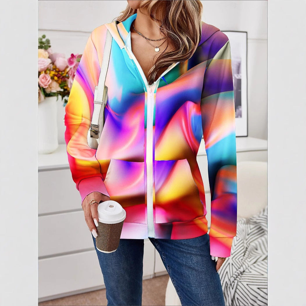 Amazon European And American Zipper Cardigan Fashion Casual