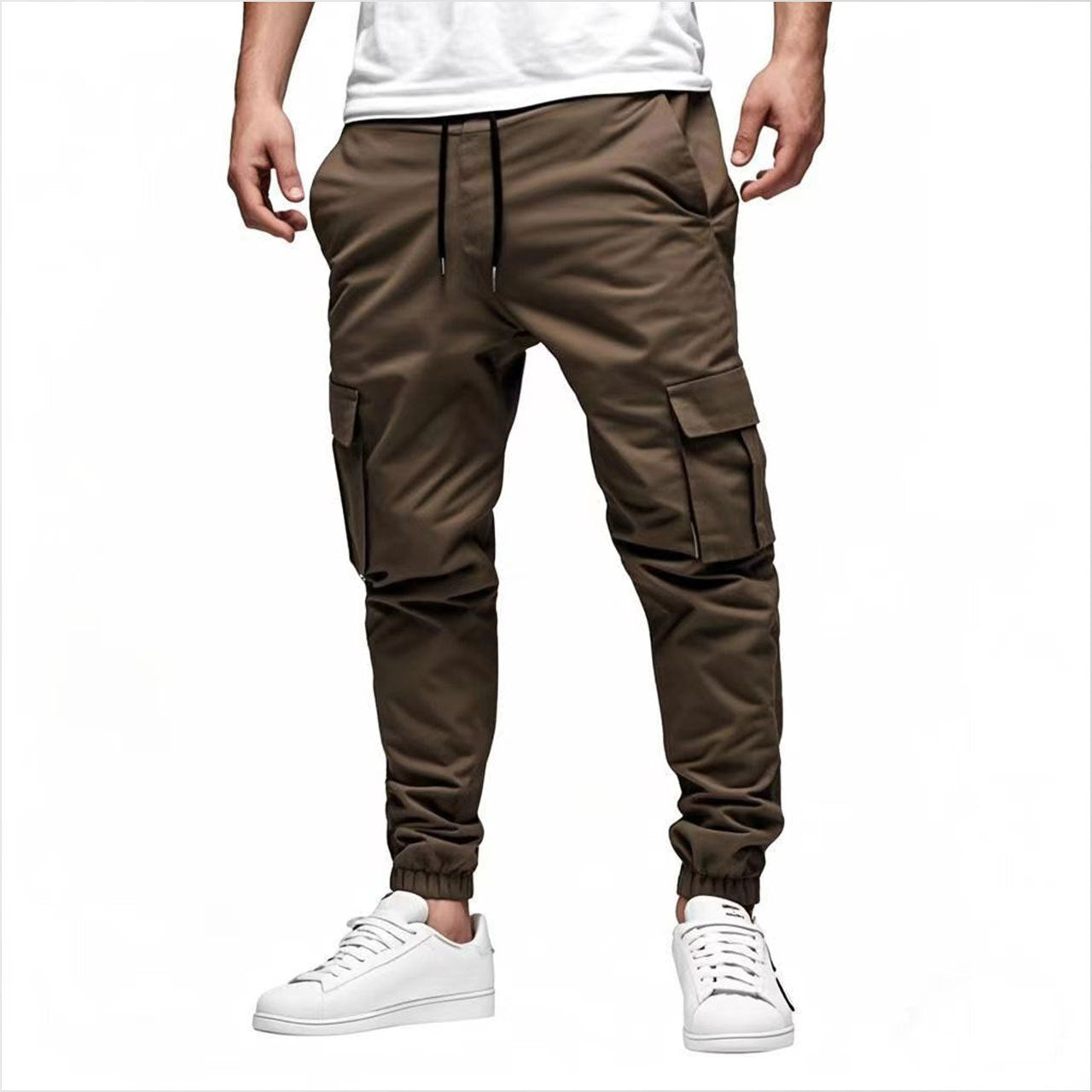 Men's Multi-pocket Drawstring Leisure Japanese Cargo Pants
