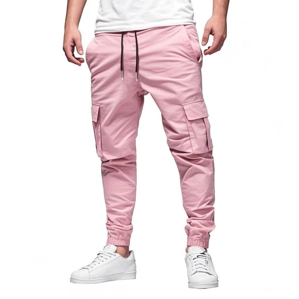 Men's Multi-pocket Drawstring Leisure Japanese Cargo Pants