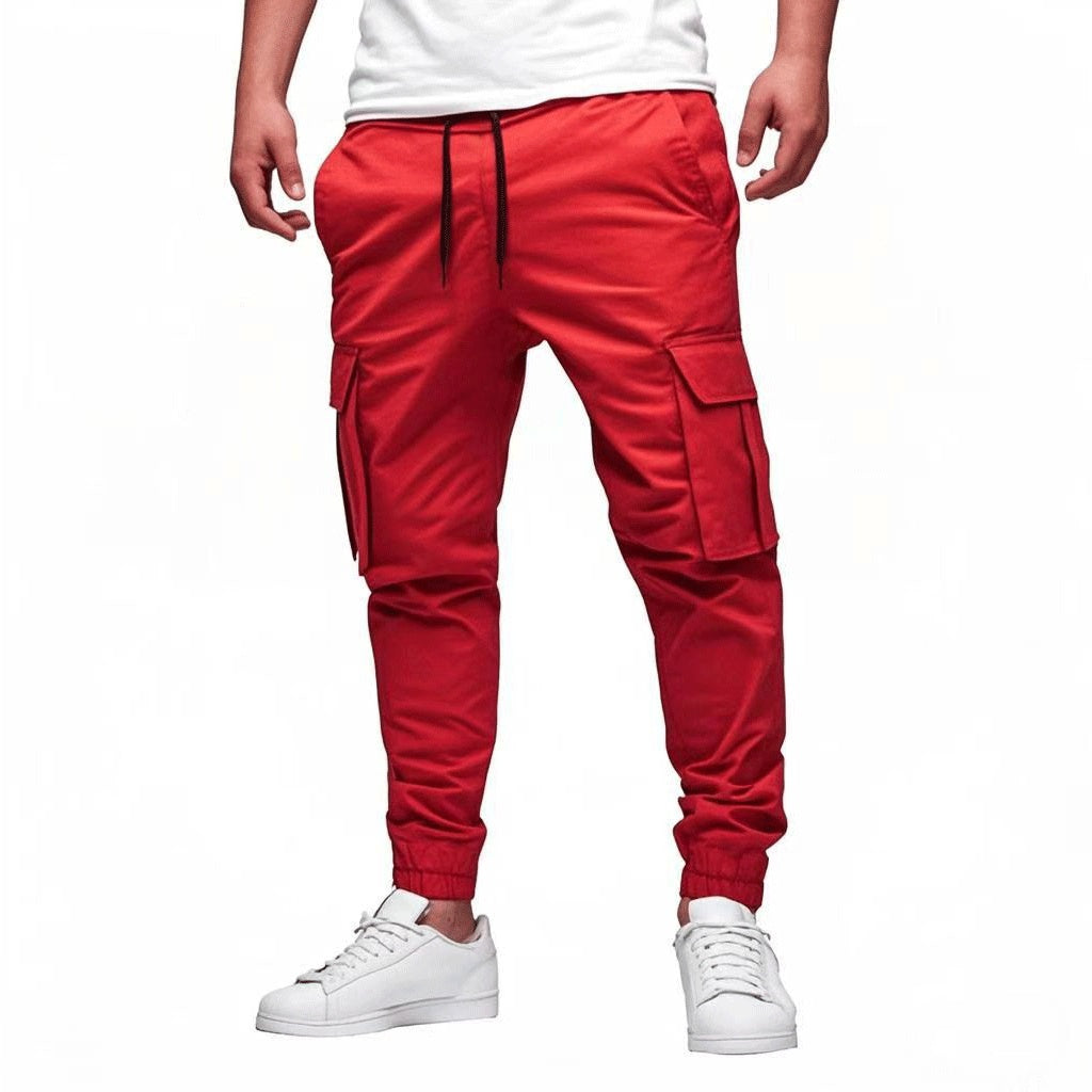 Men's Multi-pocket Drawstring Leisure Japanese Cargo Pants