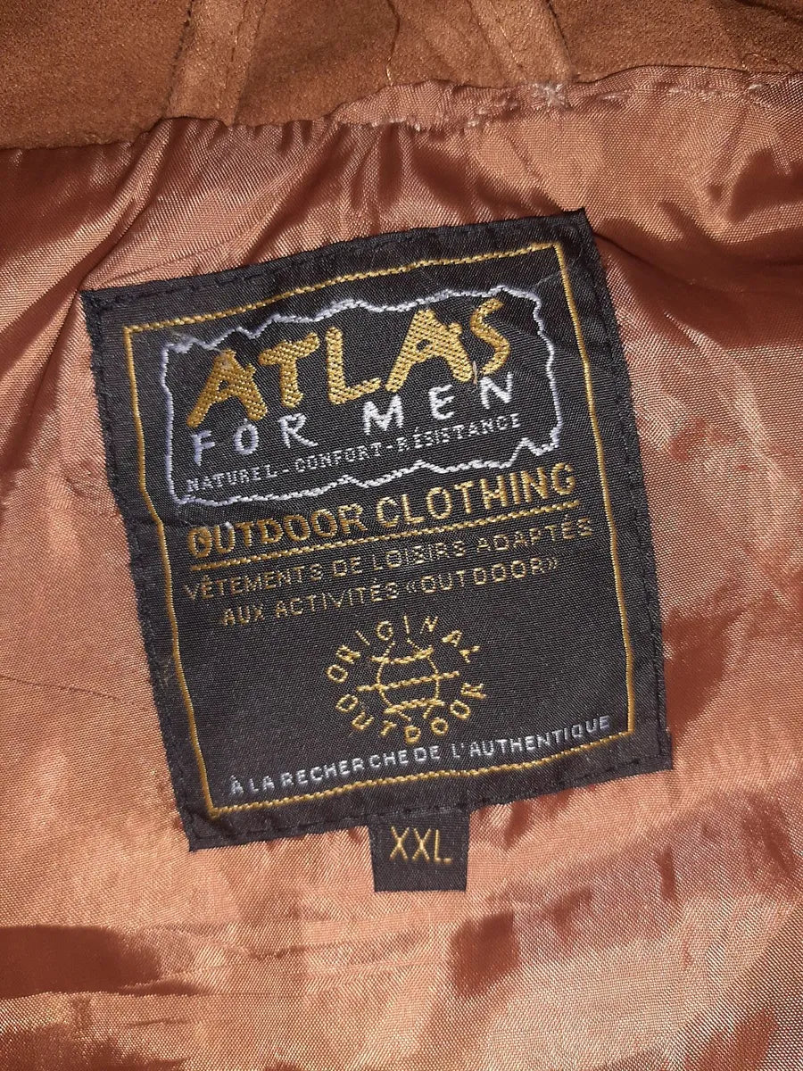 Atlas Men's Suede-Finish Jacket – Mustard – Size XXL