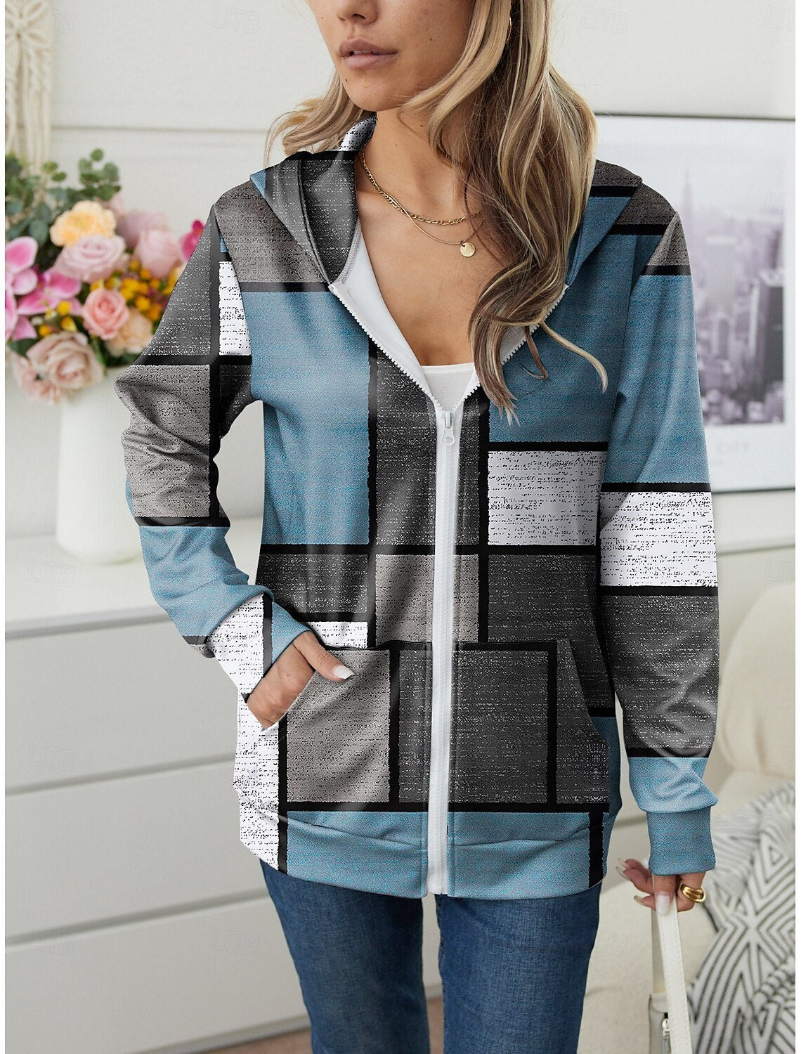 Amazon European And American Zipper Cardigan Fashion Casual
