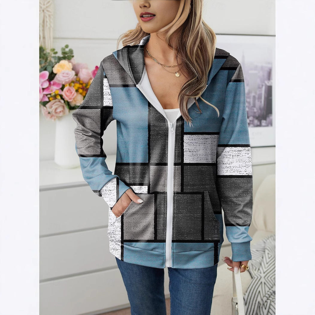 Amazon European And American Zipper Cardigan Fashion Casual
