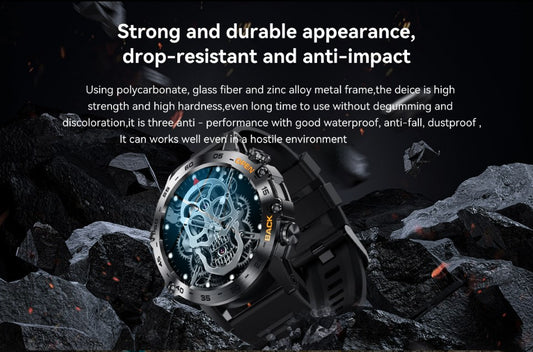 Smart Watch K52 Watches Men Wome Sports Fitness Modes Bluetooth Call Health Monitor 400mah 1.39Inch HD Smartwatch - Orange_1