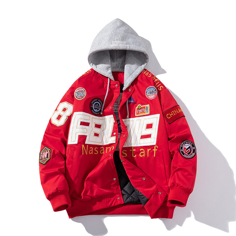 Autumn Winter Couple American Motorcycle Baseball Uniform