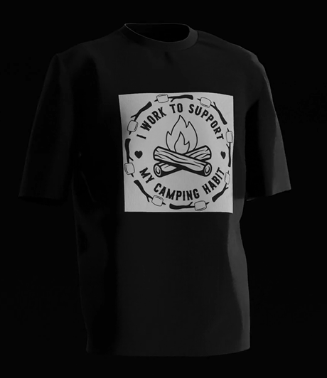 Camping T-Shirt - Black