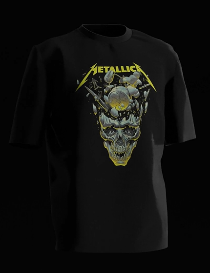 Metallica Skull Shirt - Black/White