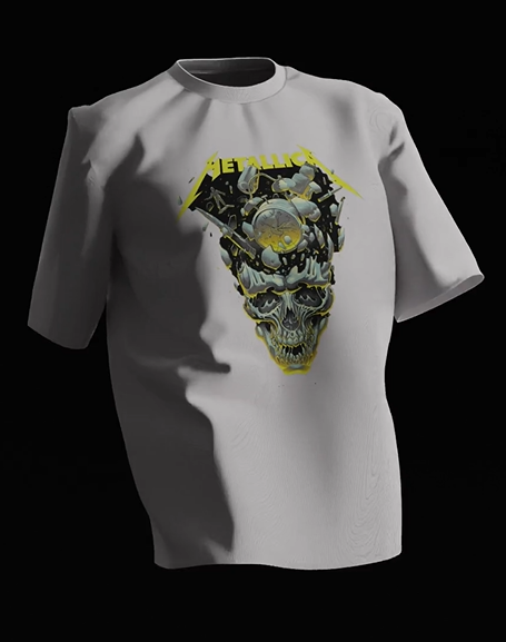 Metallica Skull Shirt - Black/White
