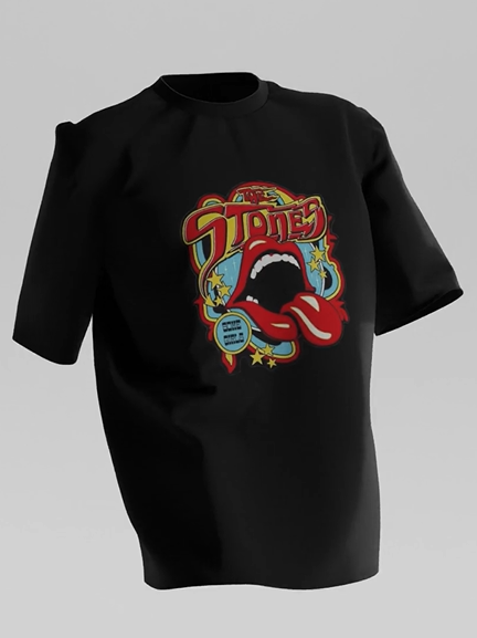 Rolling Stones Shirt - Black/White