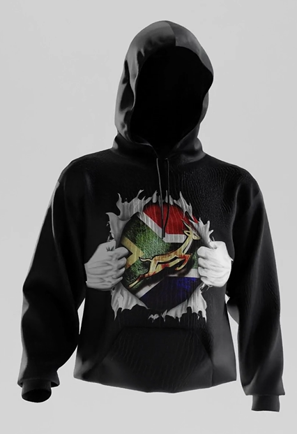 Springbok Supporter Hoodie - Grey/Black