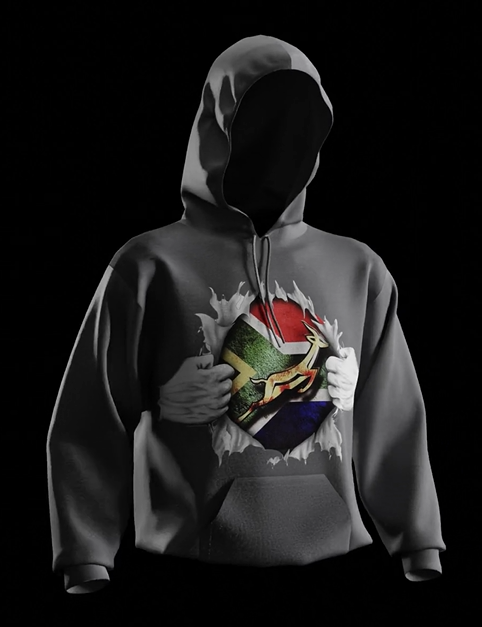 Springbok Supporter Hoodie - Grey/Black