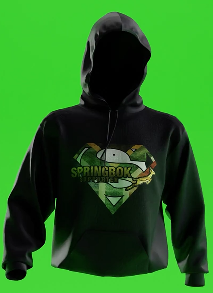 SuperSpringbok Hoodie - Grey/Black