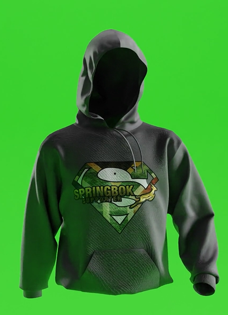SuperSpringbok Hoodie - Grey/Black