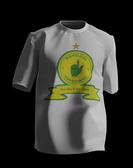 Mamelodi Sundowns Supporter Shirt - Yellow/White/Black