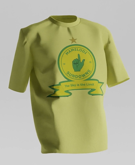Mamelodi Sundowns Supporter Shirt - Yellow/White/Black