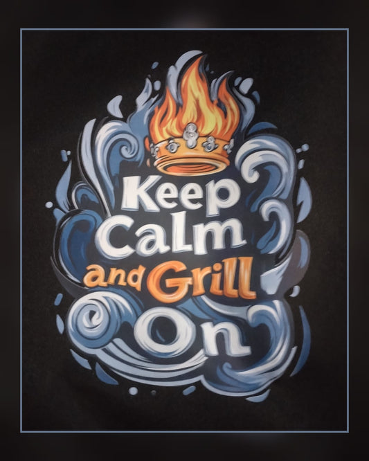 Keep Calm and Grill On Apron