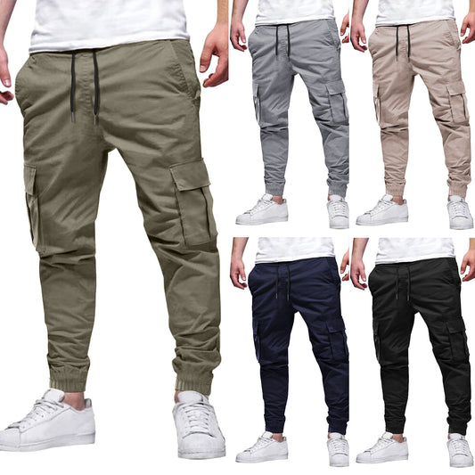 Men's Multi-pocket Drawstring Leisure Japanese Cargo Pants