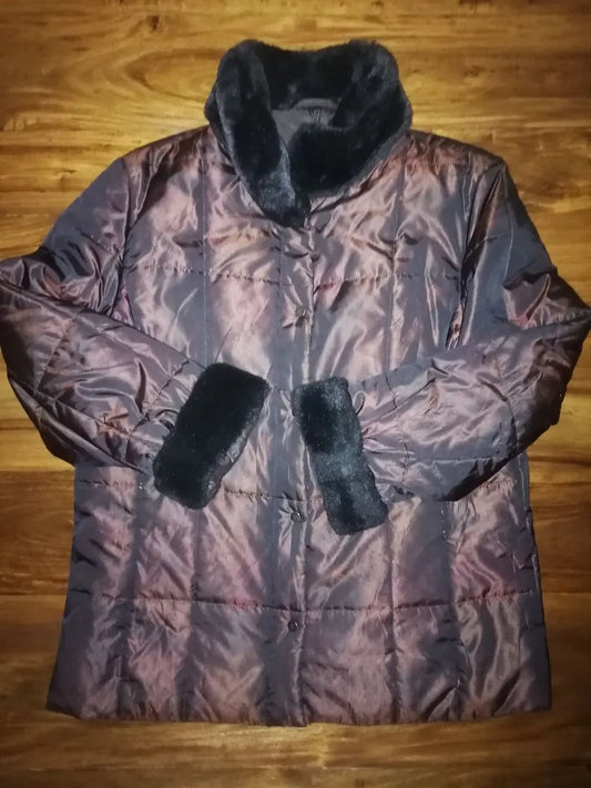 Ladies Puffer Jacket – Copper Brown – Size Medium