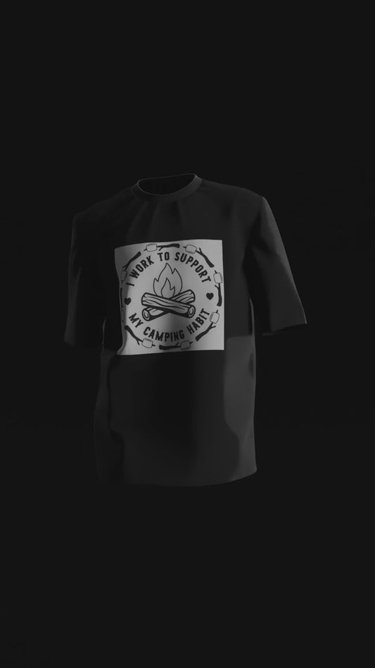 Camping T-Shirt - Black